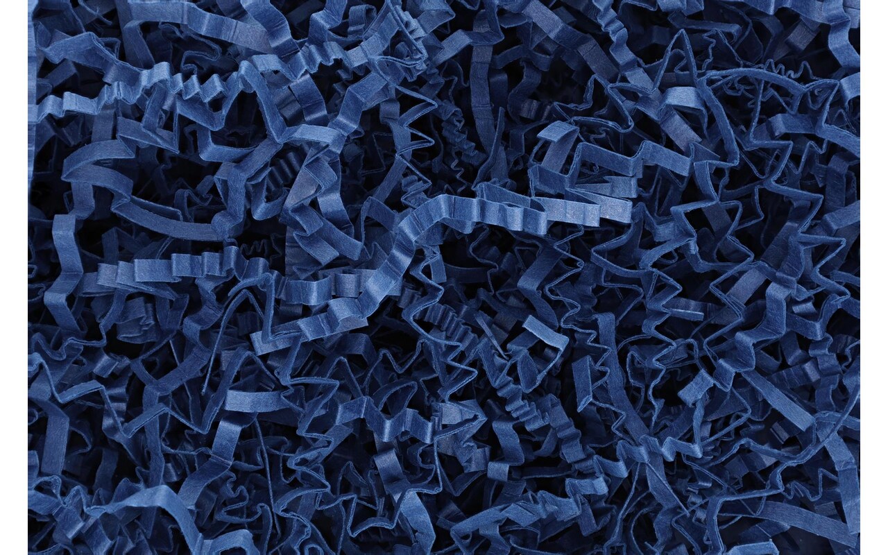 Essentials by Leisure Arts Crinkle Shred Bag, Navy Blue, 2oz Shredded Paper Filler, Crinkle Cut Paper Shred Filler, Box Filler, Shredded Paper for Gift Box, Paper Crinkle Filler, Box Filling